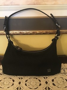 black crochet purse