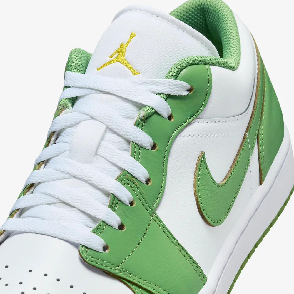 New Nike Air Jordan 1 Low SE Shoes - White/ Green (HF4823