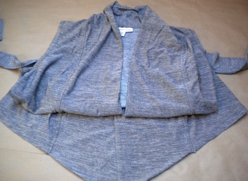 Chaleco Coldwater Creek Waterstone Gris Cinturón Corbata Frontal Mezcla Poliéster Talla S o M - Imagen 6 de 12
