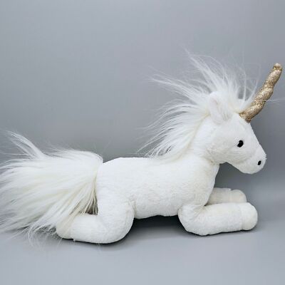 Jellycat Plush Unicorn Luna White Glitter Horn Gold 12