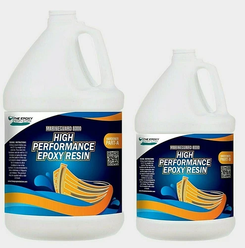 Epoxy Resin Industrial Coating, UV Stable, Self Leveling, Clear Boat Epoxy