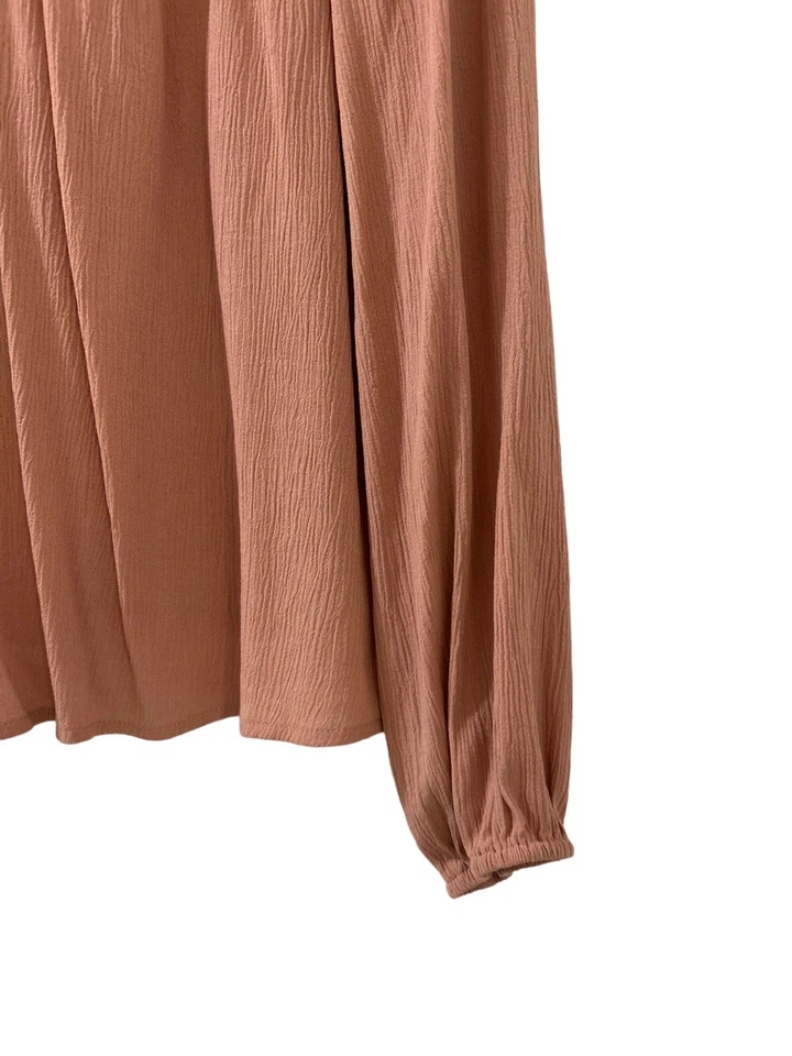 Blusa Harper Francesca’s Rosa Bordada Mediana Floral Manga Larga Boho Foto 4 de 4