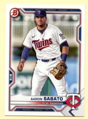 2021 Bowman Draft Aaron Sabato baseball card #BD-163 Minnesota Twins prospect