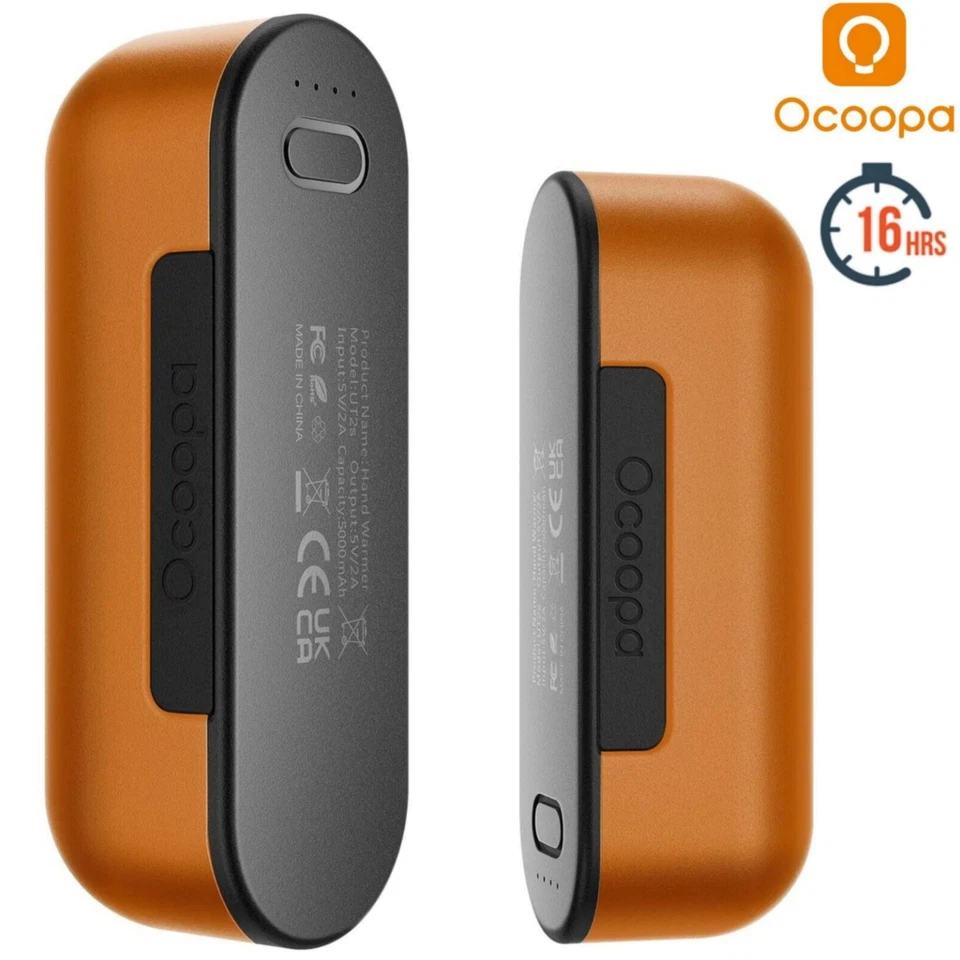 OCOOPA Rechargeable 2PK Magnetic Hand Warmers & 10000mAh Power Bank 16 Hrs Heat