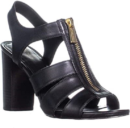 Michael Kors Women's Damita Leather Black Sandals - Picture 1 of 4