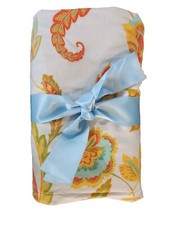 Vintage Bright Garden Paisley  Floral Cotton Duvet Cover Handmade Twin EUC
