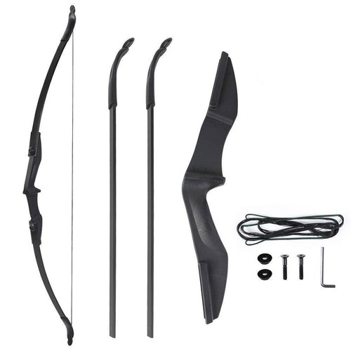 57" Takedown Recurve Bow 20-40lbs&12xArrow Bow Set Archery Hunting for R/L Hand - Picture 2 of 23