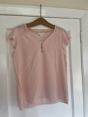 Andy & Lucy Powder Pink Crinkle Top Size L