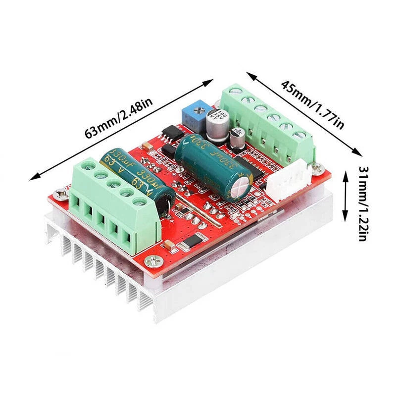 400W 6-60V BLDC 3 phase DC Brushless Motor Controller PWM Hall motor Control AG - Bild 2 von 4