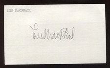Lee MacPhail Signed 3x5 Index Card Vintage Autographed Baseball Signature HOF