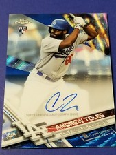 Andrew Toles - 2017 Topps Chrome Blue Wave Refractor Auto #37/75 