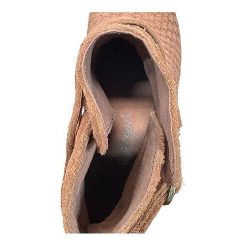 Free People Venture Ankle Boot Suede Tan Bootie Boots Size 38 - Picture 7 of 9