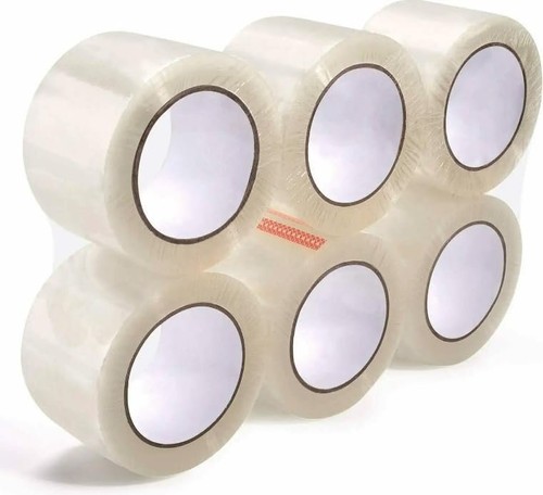 6 Rolls Shipping Packaging Box Packing Sealing Tape 2 mil 3" x 110 Yard 330FT - Picture 2 of 5