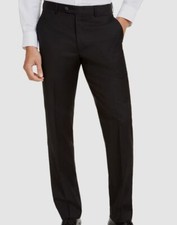  190 Michael Kors Men's Black Modern-Fit Stretch Suit Pants Size 34W 32L