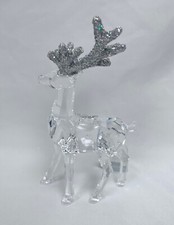 Wondershop Acrylic Deer Silver Antlers Christmas Ornament 2024 Clear 5.75  H