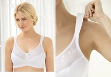 SAVE BIG over $47 msrp! Glamorise MINIMIZER Bra 40DD EXTRA-WIDE-STRAPS White NEW
