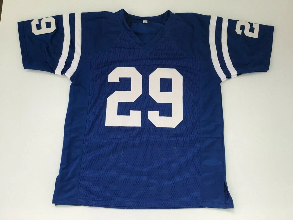 UNSIGNED CUSTOM Sewn Stitched Eric Dickerson Indy Blue Jersey - M, L, XL, 2XL - Image 2 of 2