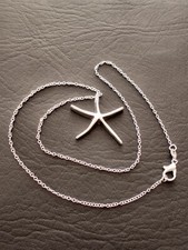 BEAUTIFUL NEW STARFISH NECKLACE 925 SILVER PLATED ON 18" SILVER CHAIN style 26 