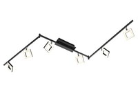 Casa Nova Real Led-Strahler Deckenlampe Dimmbar 6-Flammig Schwarz Weiß Aluminium