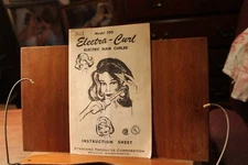 Vintage 1960's Valmor Model 100 Electra-Curl Instruction Sheet 