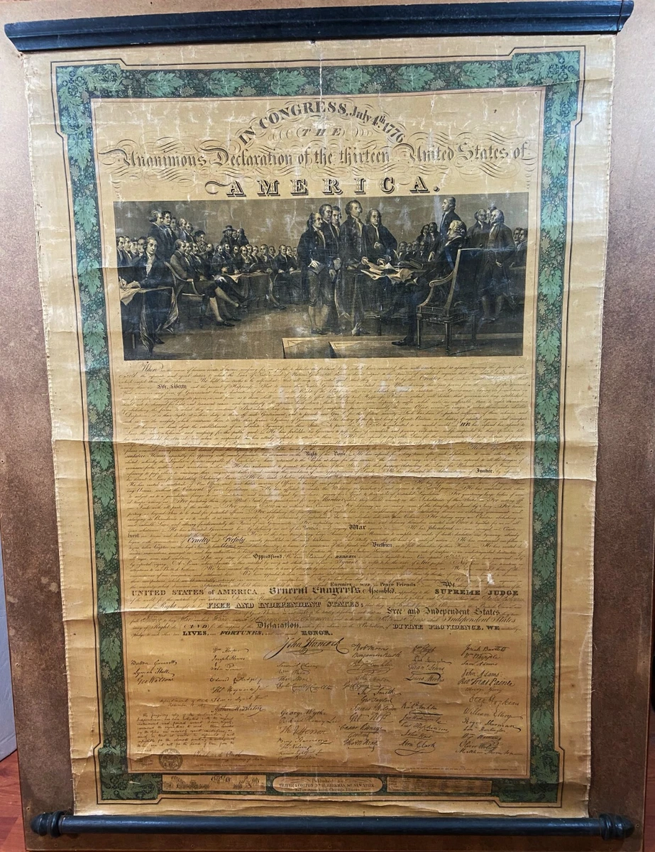 Declaration Of Independence Scroll