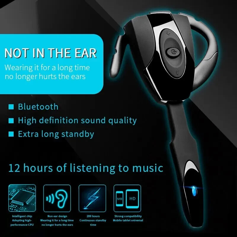 Casque Bluetooth 5.0 kit mains libres sans fil écouteur longue durée