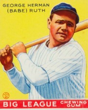 Babe Ruth Baseball Card - You Pick - Insert Rookie Goudey Leaf Topps 1933 1948