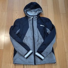 Bench Activewear Hooded Jacket Women's Size M Black  Gray Insulated