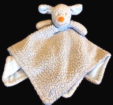 Blankets  Beyond blue puppy dog brown nose plush sherpa Baby Security Blanket