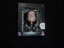 Cincinnati Bengals JOE BURROW 9 Christmas Ornament Bobblehead Hallmark black