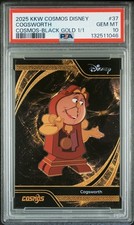 2025 Kakawow Cosmos Disney Cogsworth Black Gold 1/1 PSA 10