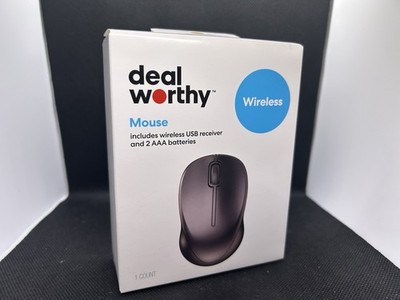 Deal Worthy Wireless Mouse, USB Receiver, Optical USB Mouse Batteries Included
