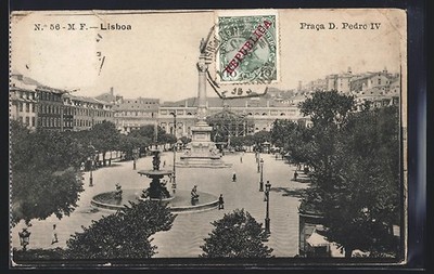 Lisboa, Praca D. Pedro IV, Ansichtskarte 