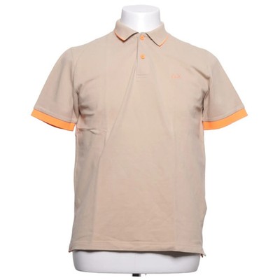 Sun68, Poloshirt, Größe: M, Beige/Orange, Baumwolle/Elasthan, Einfarbig #e1D