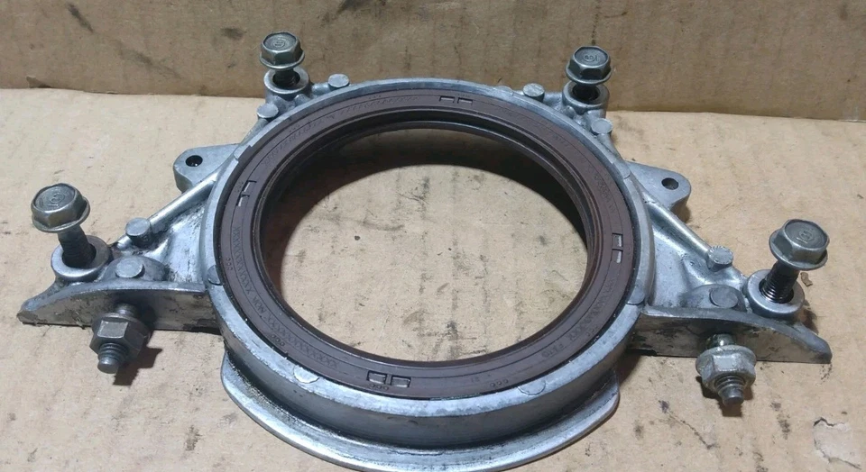 92-95 CIVIC D16Z6 Sello Principal Trasero Cubierta Manivela Placa Cigüeñal con Tuercas Pernos EG Foto 3 de 4