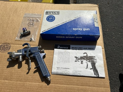 #ad BINKS 2001 Pressure Paint Spray Gun Made In USA 66SD 66SS $150.00