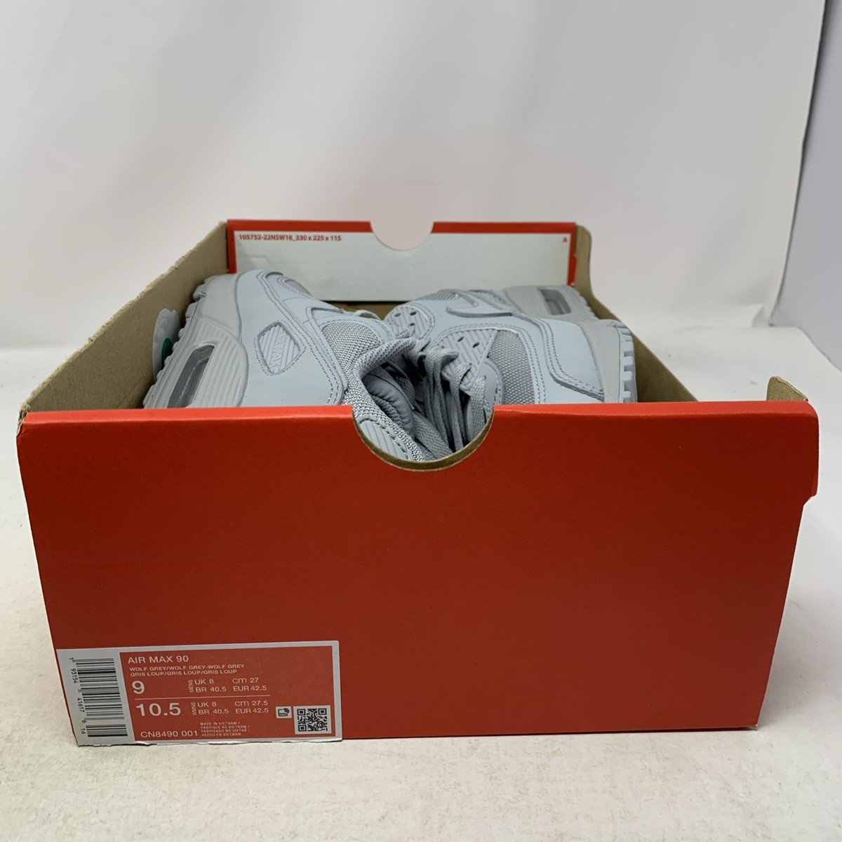 Size 9 - Nike Air Max 90 Triple Grey for sale online | eBay