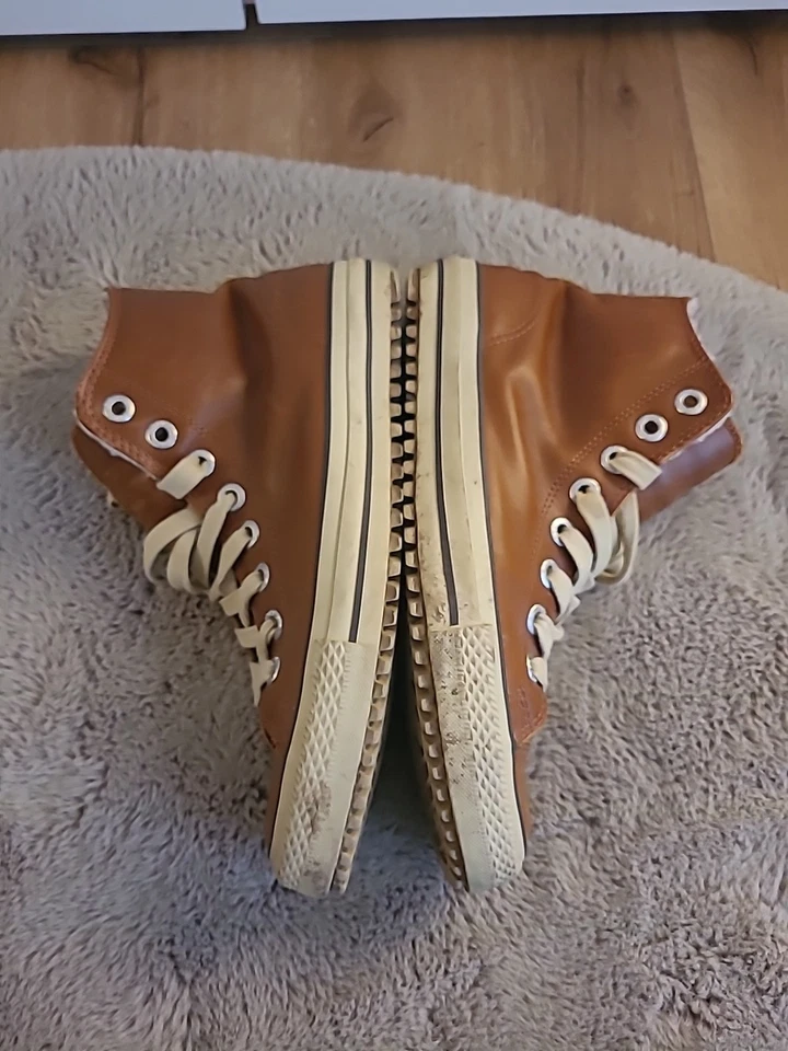 Converse Herren Chuck Taylor All Star Schuh Braun Leder High-Top Sneaker EU 42.5 - Bild 4 von 4