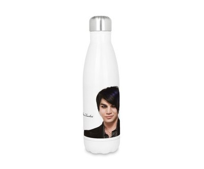 Adam Lambert Weiß Edelstahl Thermo Trinkflasche Geschenk