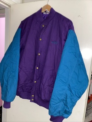 Vintage Asics 90s Varsity Bomber Letterman Colorblock Stadium Jacket L College