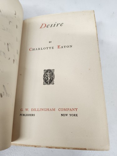 Antique Poetry, Desire By Charlotte Eaton Signed Copy 1904 - Picture 5 of 6