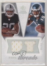 2008 SP Rookie Threads Dual DT Pattern /50 DeSean Jackson Darren McFadden l8x