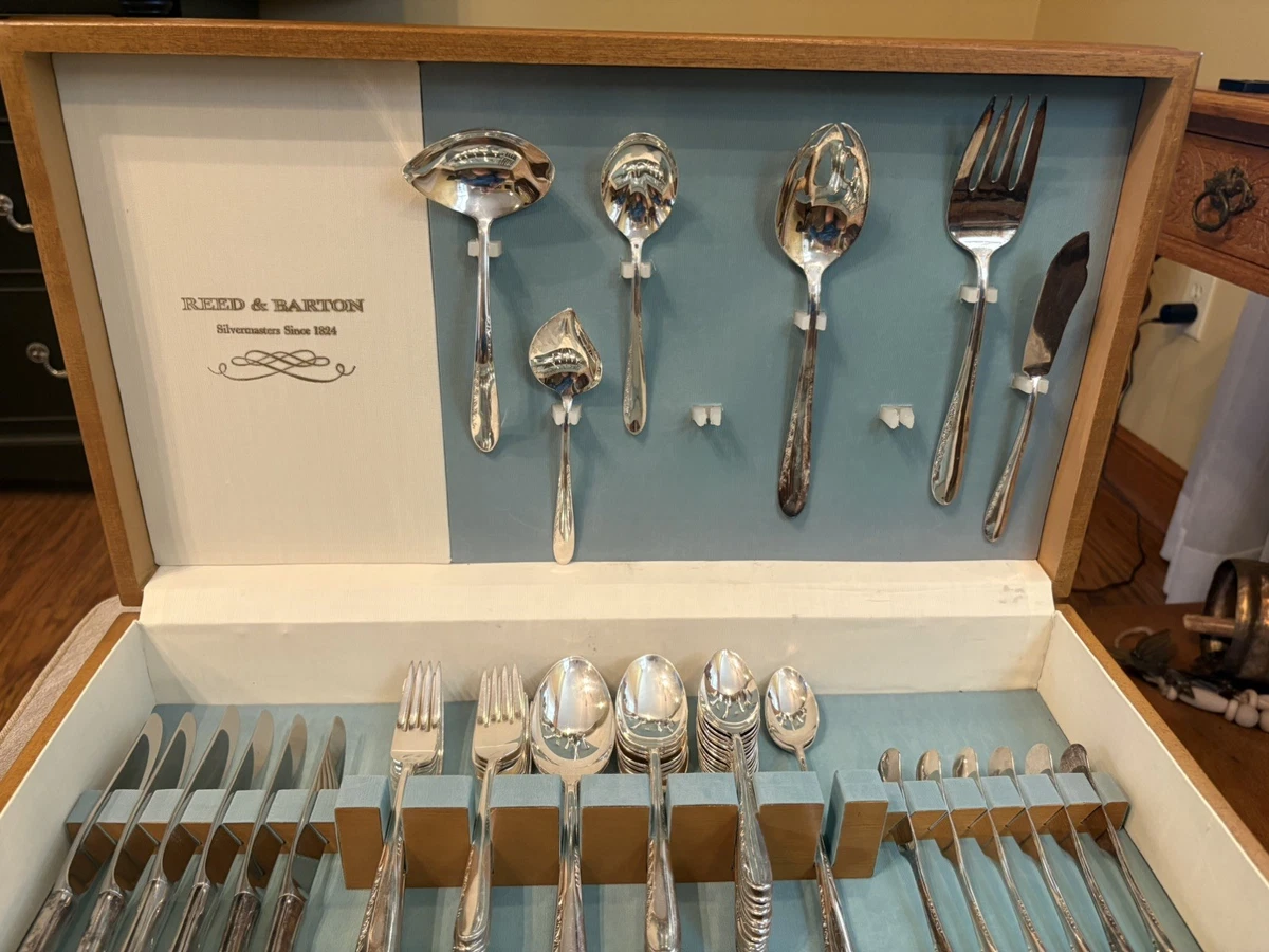25+ Reed & Barton Flatware-Set Antique US Silver-Plated Flatware