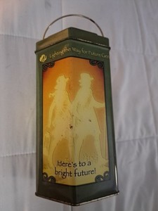 Girl Scout Lantern Tin Lot of 2. Vintage Good Condition