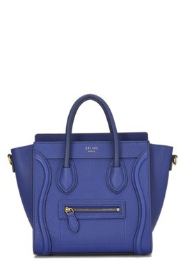 Céline Blue Drummed Calfskin Luggage Nano - WGACA