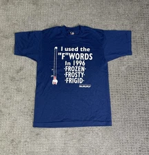 Vtg Fruit Of The Loom Best T-shirt Size M Frozen Frosty Frigid Graphic