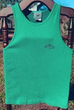 VTG SPEEDO Green Pebbled Texture Tank Top Men's Medium Made in USA