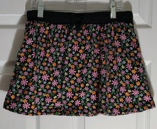 Old Navy Girls L 10-12 Floral A-Line Skort Short Cotton Elastic Pull-On