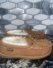 Old Friend Men's Moccasin Slippers, sz 7, NEW