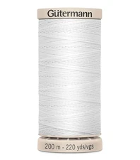 Gütermann Quilting Thread, 220 Yards, White, Cotton